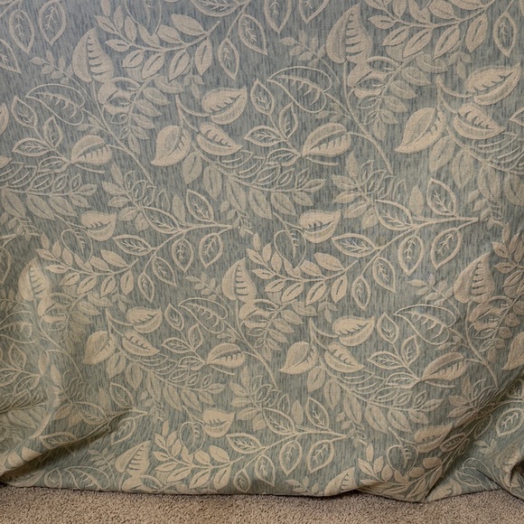 Other - Upholstery Fabric Yards in 2 pieces Green &White Leaf Print Heavy Weight